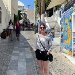 Derek Lam 10 Crosby Linen Striped Off Shoulder Top